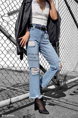 Forever 21 Distressed Boyfriend Jeans