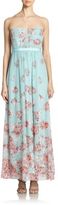 Thumbnail for your product : BCBGMAXAZRIA Amber Strapless Floral Gown