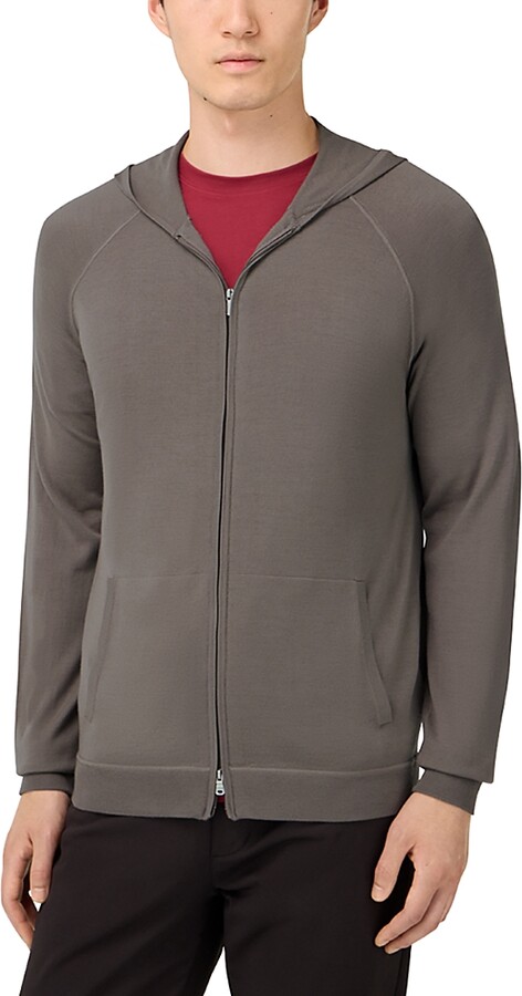 Boggi Milano Superfine Merino Full Zip Hoodie ShopStyle