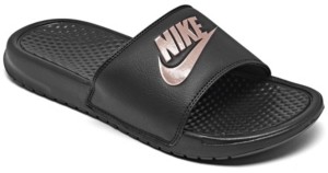 black and rose gold nikes