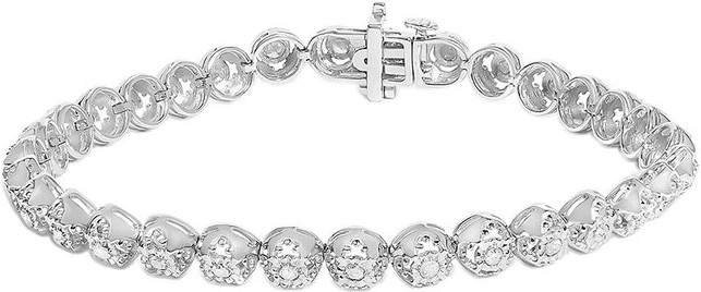 Haus of Brilliance Silver 1.00 ct. tw. Diamond Link Bracelet