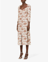 Thumbnail for your product : Reformation Fairway graphic-print woven midi dress
