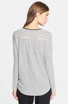 Thumbnail for your product : Vince Women's Mixed Stripe Long Sleeve Crewneck Top, Size Small - White