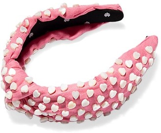 Lele Sadoughi Heart-Studded Knotted Headband