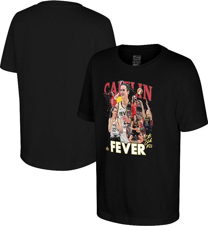 Youth Stadium Essentials Caitlin Clark Black Indiana Fever Crossroads T-Shirt
