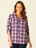 Thumbnail for your product : M&Co Plus woven check blouse