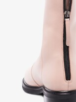 Thumbnail for your product : LEGRES Neutral Lace-Up Leather Combat Boots