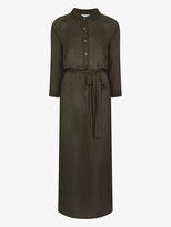 Thumbnail for your product : Melissa Odabash Green Alesha Belted Shirt Dress