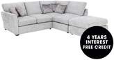 Thumbnail for your product : Ideal Home Lara Right-Hand Fabric Corner Chaise Sofa With Footstool