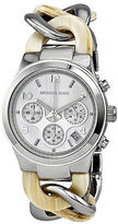 Thumbnail for your product : Michael Kors Runway Twist Silver Dial Stainless Steel Beige Acrylic Ladies Watch
