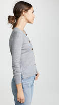 Thumbnail for your product : Tory Burch Merino Logo Button Crew Neck Cardigan