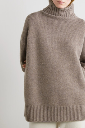 Extreme Cashmere N°20 Oversize Xtra Cashmere-blend Turtleneck Sweater - Brown