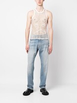 Thumbnail for your product : Charles Jeffrey Loverboy Abstract Mesh Tank Top
