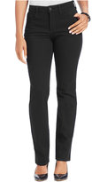 Thumbnail for your product : NYDJ Marilyn Straight-Leg Studded Jeans, Black Wash