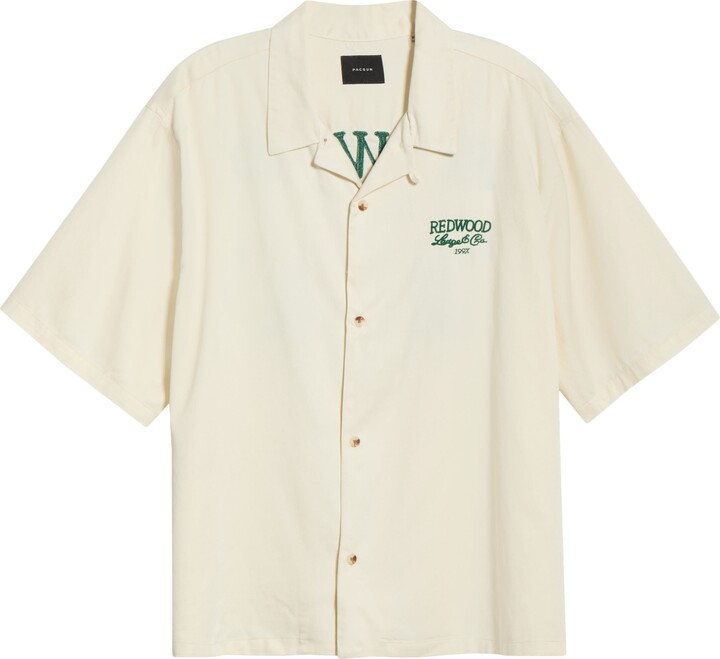 Redwood Embroidered Camp Shirt