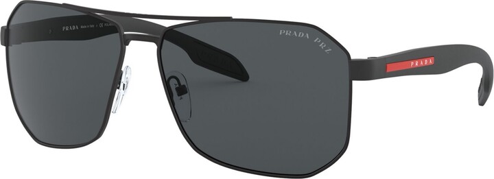 Prada Linea Rossa Men's Sunglasses, Ps 51VS 62 - BLACK RUBBER/POLAR GREY -  ShopStyle