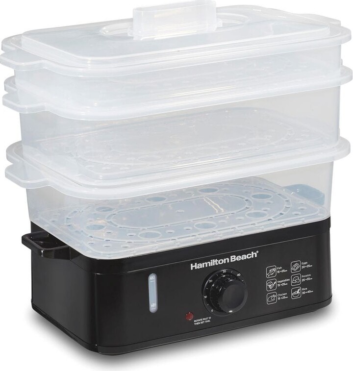 38 Cup Black Food Steamer