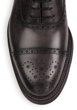 Saks Fifth Avenue COLLECTION by Magnanni Medalin Burnished Leather Oxfords