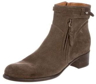 Alberto Fermani Suede Round-Toe Ankle Boots