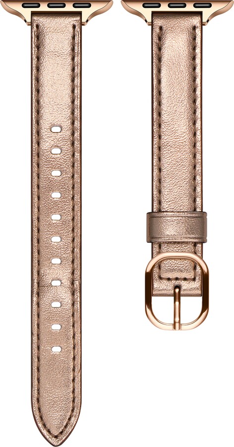 Carmen Skinny Metallic Leather Apple Watch® Watchband