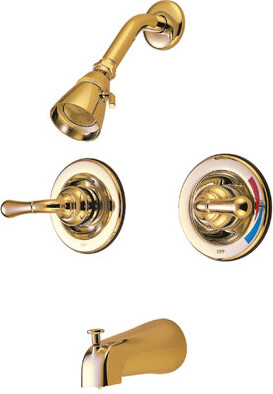 Kingston Brass Magellan Double-Handle Pressure Balanced Tub and Shower Faucet