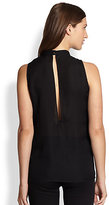 Thumbnail for your product : Alice + Olivia Noelle Silk Smocked-Stripe Top