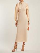 Thumbnail for your product : Emilia Wickstead Niamh Draped Crepe Midi Dress - Womens - Ivory