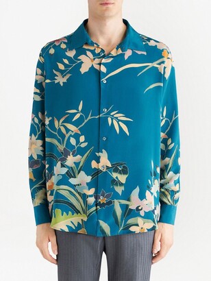 Etro Long-Sleeve Floral-Print Shirt