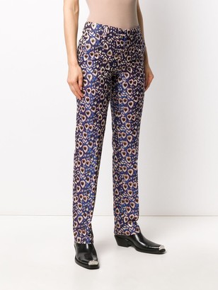 Pt01 Peacock Feather Print Trousers