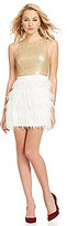 Thumbnail for your product : Sugar Lips Sugarlips Belle Sequined Feather Dress