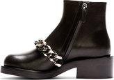 Thumbnail for your product : Givenchy Black Leather Chain Accent Laura Ankle Boots