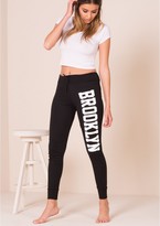 Thumbnail for your product : Missy Empire Jessieann Black Brooklyn Joggers