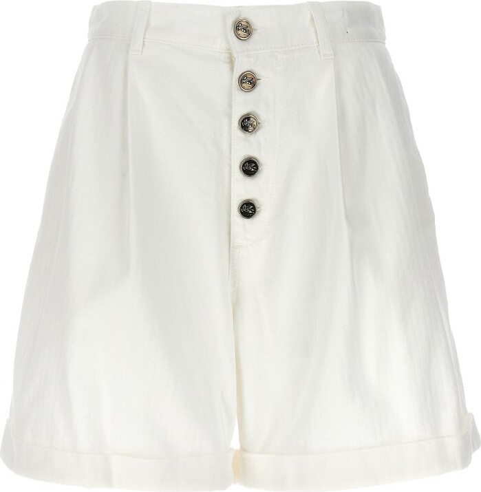 Etro Chevron High-Waist Bermuda Shorts