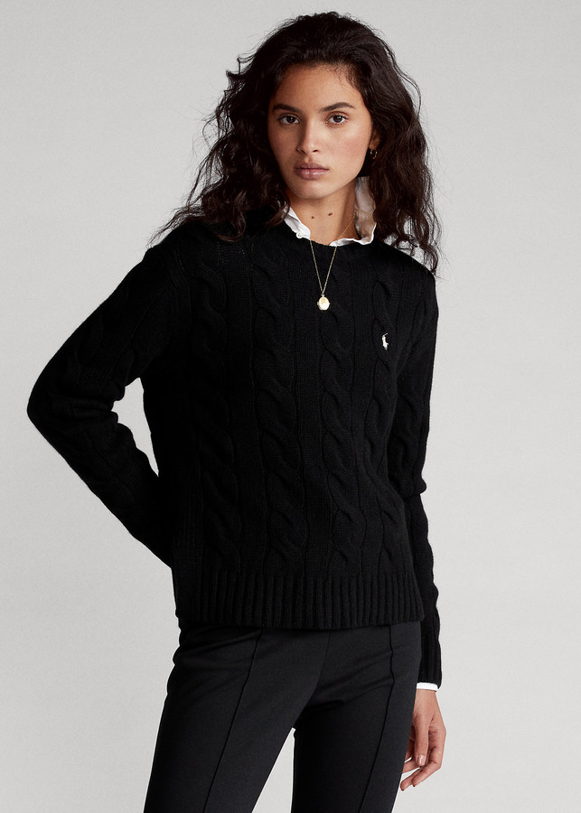 Ralph Lauren Cable-Knit Crewneck Sweater - ShopStyle