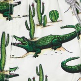 Thumbnail for your product : MC2 Saint Barth Crocodile Cactus Boy Swim Trunks