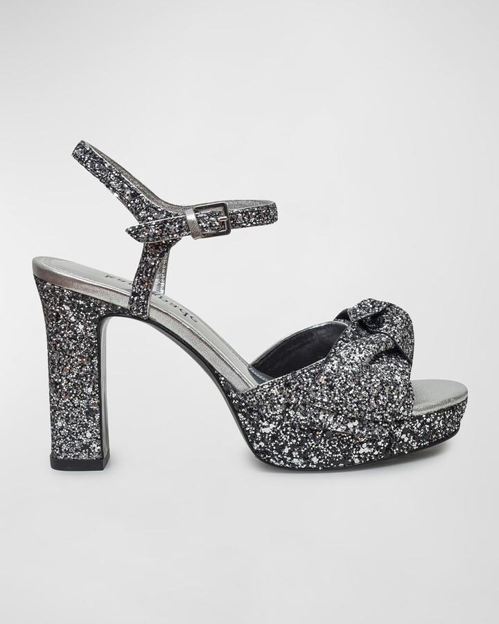 Kate Spade Miya Glitter Bow Platform Sandals - ShopStyle