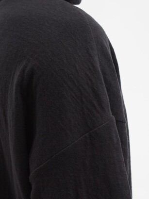 Raey Funnel-neck Long-sleeved T-shirt - Black