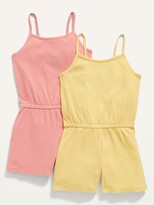 Thumbnail for your product : Old Navy Sleeveless Rib-Knit Romper 2-Pack for Girls