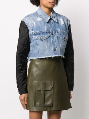 Givenchy Quilted Sleeve Denim Jacket
