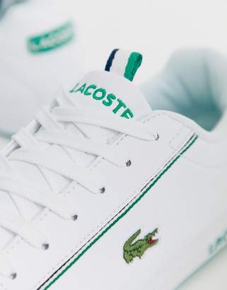 Lacoste graduate trainer in white/green