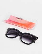Thumbnail for your product : Quay Eyewear Australia Quay Harper Studded cat eye sunglasses in black ombre