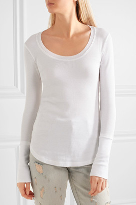Splendid Nordic Waffle-knit Stretch Supima Cotton And Micro Modal-blend Top - Off-white