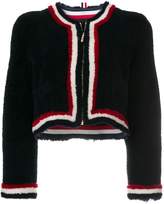 Thumbnail for your product : Thom Browne Dyed Shearling Cardigan Jacket