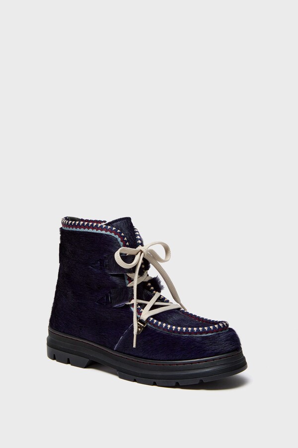 Penelope Chilvers Ink Shearling Lined Incredible Pony Boots