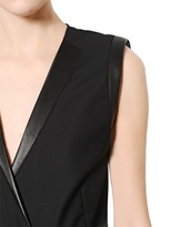 Thumbnail for your product : Karl Lagerfeld Paris Wool Gabardine Tuxedo Jumpsuit
