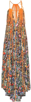 Stella McCartney Klara floral pleated silk maxi dress