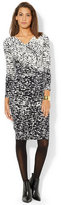 Thumbnail for your product : Lauren Ralph Lauren Cowl-Neck Printed Ruched Dress