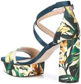 Thumbnail for your product : Stuart Weitzman Clara floral printed sandals