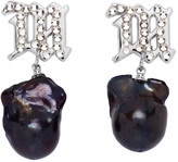 Thumbnail for your product : Misbhv Silver and Navy Pearl Crystal Earrings