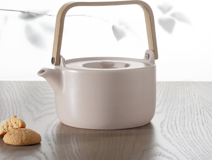 Dunelm Bamboo Handled 800ml Teapot Pink/Brown ShopStyle